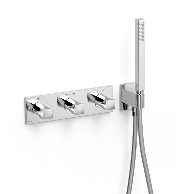 Bateria termostatyczna podtynkowa 4-drożna B-SYSTEM chrom TRES 30725401