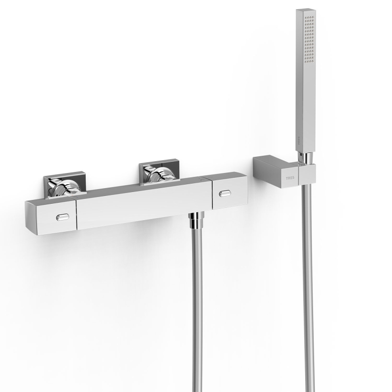 Bateria termostatyczna naścienna prysznicowa OVER-WALL chrom TRES 19016469