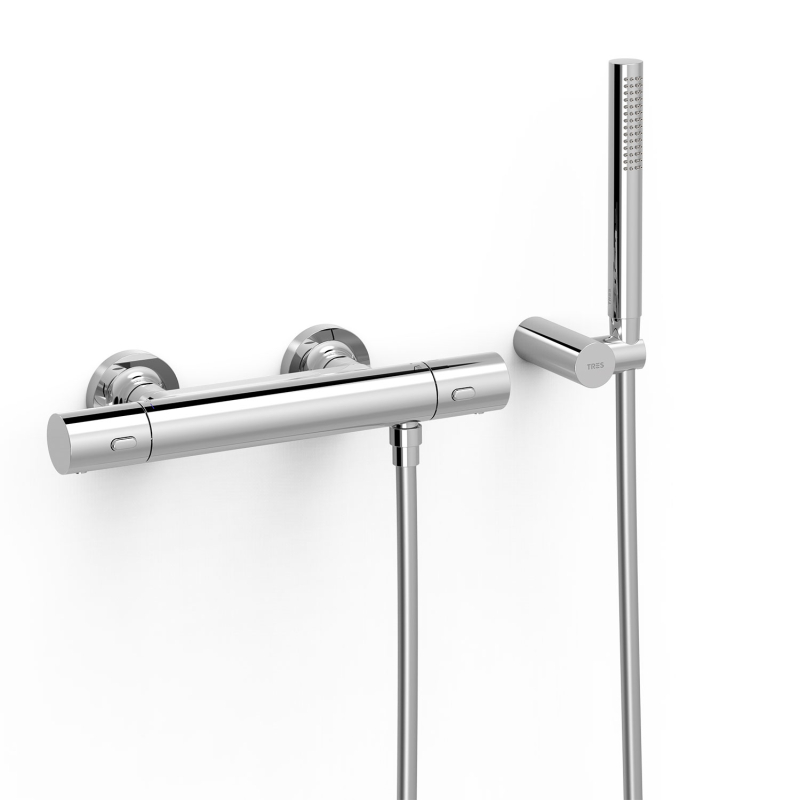 Bateria termostatyczna naścienna prysznicowa OVER-WALL chrom TRES 19016429