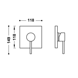 Elementy zewnętrzne do 1-drożnego - RAPID-BOX chrom TRES 6227810