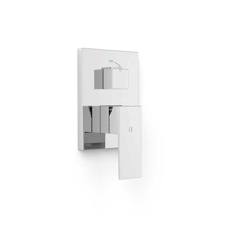 Elementy zewnętrzne do podtynkowego korpusu 2-drożnego RAPID-BOX chrom TRES 10628110