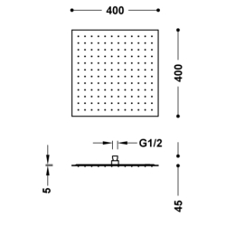 Deszczownica chrom TRES 134315014