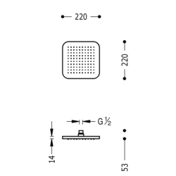 Deszczownica chrom TRES 29963206
