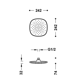 Deszczownica chrom TRES 29943801