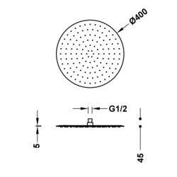 Deszczownica chrom TRES 134315015