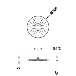 Deszczownica chrom TRES 134315005