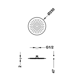 Deszczownica chrom TRES 134315003
