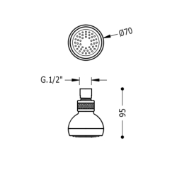 Deszczownica chrom TRES 913480810