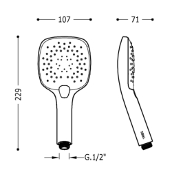 Słuchawka prysznicowa Aqua-push chrom TRES 29974906