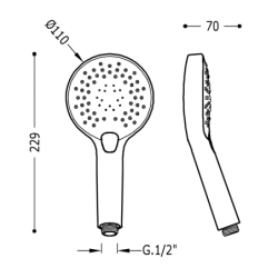 Słuchawka prysznicowa Aqua-push chrom TRES 29974905