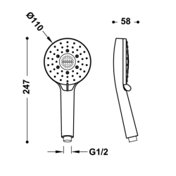 Słuchawka prysznicowa Autoclean chrom TRES 29963115