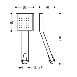 Słuchawka prysznicowa Q80 chrom TRES 134612