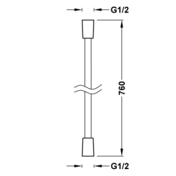 Satynowy wąż chrom TRES 913460910