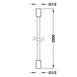 Satynowy wąż chrom TRES 913460920