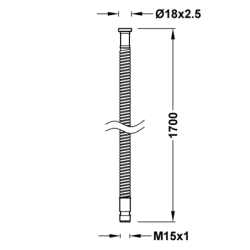 Metalowy wąż chrom TRES 9134712
