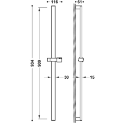 Drążek przesuwny prysznicowy chrom TRES 134517