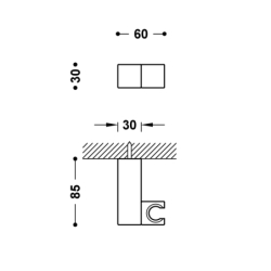 Uchwyt regulowany do słuchawki prysznicowej chrom TRES 107839