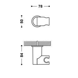 Uchwyt regulowany do słuchawki prysznicowej chrom TRES 29963901