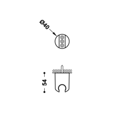 Podstawa stała do słuchawki prysznicowej chrom TRES 9134841
