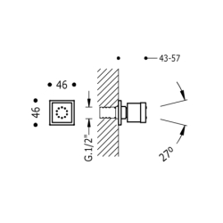 Dysza z hydromasażem chrom TRES 29951501