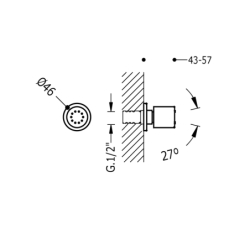 Dysza z hydromasażem chrom TRES 9134415
