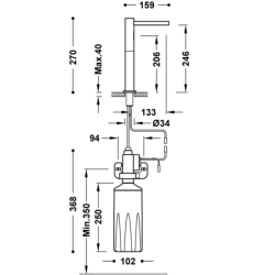 Wysoki elektroniczny dozownik mydła do łazienki i kuchni ELECTRONIC chrom TRES 39274102
