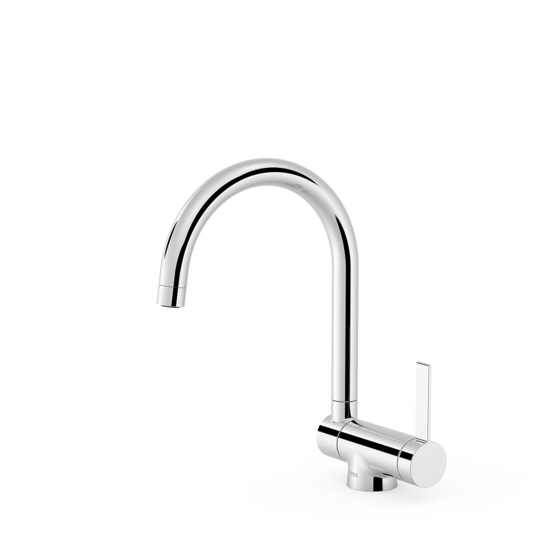 Bateria jednouchwytowa kuchenna z wylewką składaną (podokienna) chrom TRES 23033502