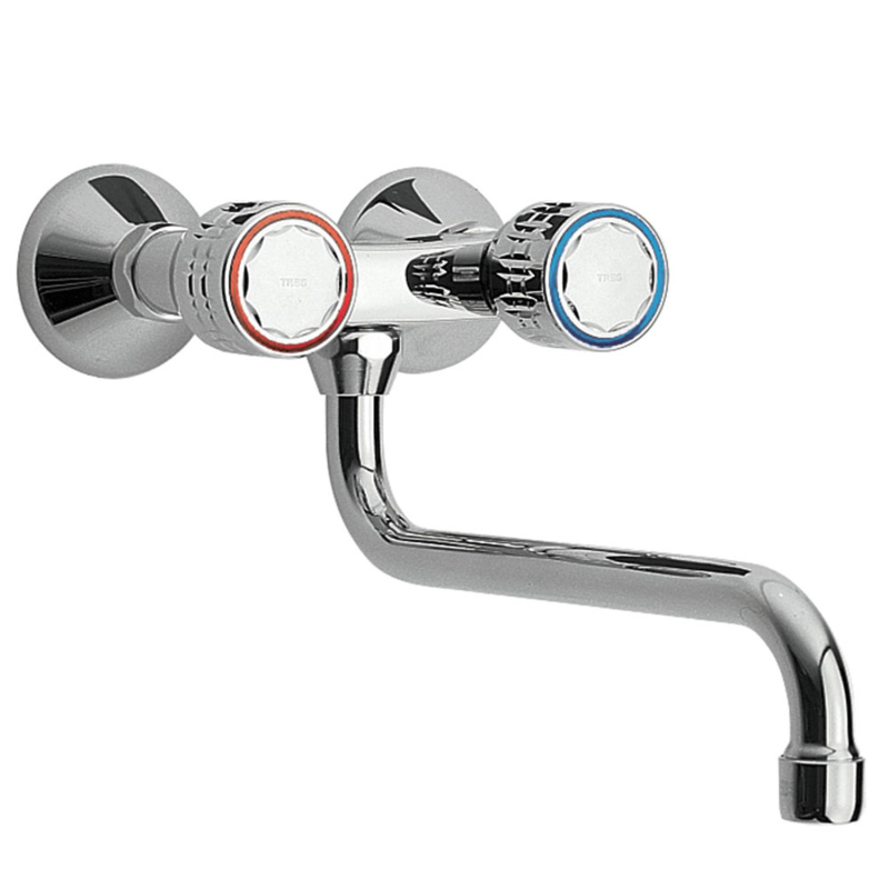 Bateria dwuuchwytowa ścienna kuchenna chrom TRES 123210