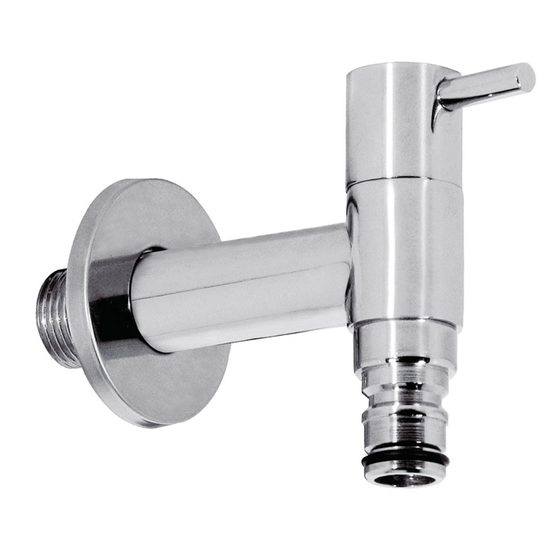 Bateria naścienna 1-drożna z szybkozłączką do węża- chrom TRES 3450102