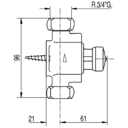 Bateria czasowa naścienna 1-drożna prysznicowa chrom TRES 112167