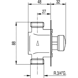Bateria czasowa podtynkowa 1-drożna prysznicowa chrom TRES 112178