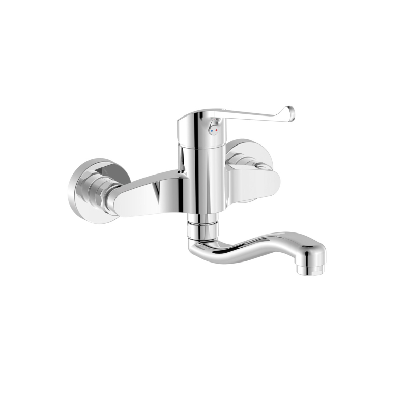 Bateria jednouchwytowa medyczna naścienna chrom TRES 2163200311