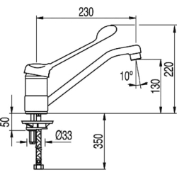 Bateria jednouchwytowa medyczna chrom TRES 17233311