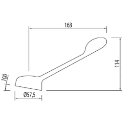 Dźwignia medyczna do baterii jednouchwytowych chrom TRES 9134011