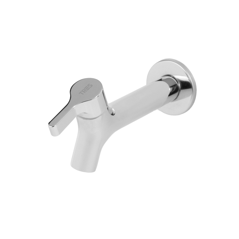 Bateria naścienna 1-drożna do biura lub pralni chrom TRES 21552002