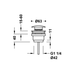 Click-clack Simple-rapid do umywalki chrom TRES 13454010