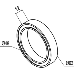 Dystans pod zawór spustowy chrom TRES 13463310