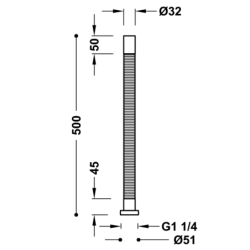 Rura zbrojona elastyczna spustowa chrom TRES 913463250
