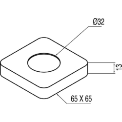 Rozeta chrom TRES 913474410