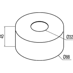Rozeta okrągła chrom TRES 913474430
