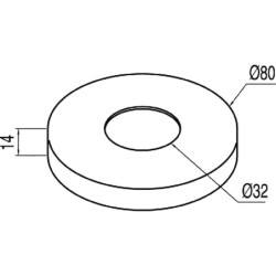 Rozeta okrągła chrom TRES 913474420