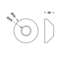Rozeta do mimośrodów specjalnych chrom TRES 9134781