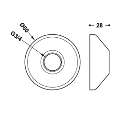 Rozeta do mimośrodów specjalnych chrom TRES 9134784