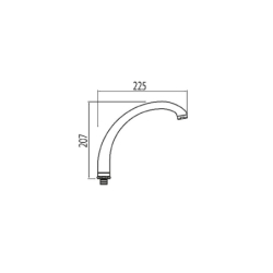 Wylewka zlewozmywakowa (średnica) 28 mm. chrom TRES 9174441