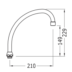 Wylewka rurowa R3/4 chrom TRES 9134441