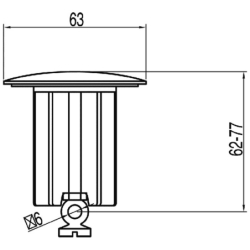 Korek do automatycznego zaworu spustowego. Korek: (średnica) 63 mm. chrom TRES 913484026