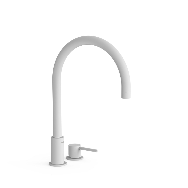 Bateria jednouchwytowa stojąca umywalkowa STUDY biel matowa TRES 26110501BM