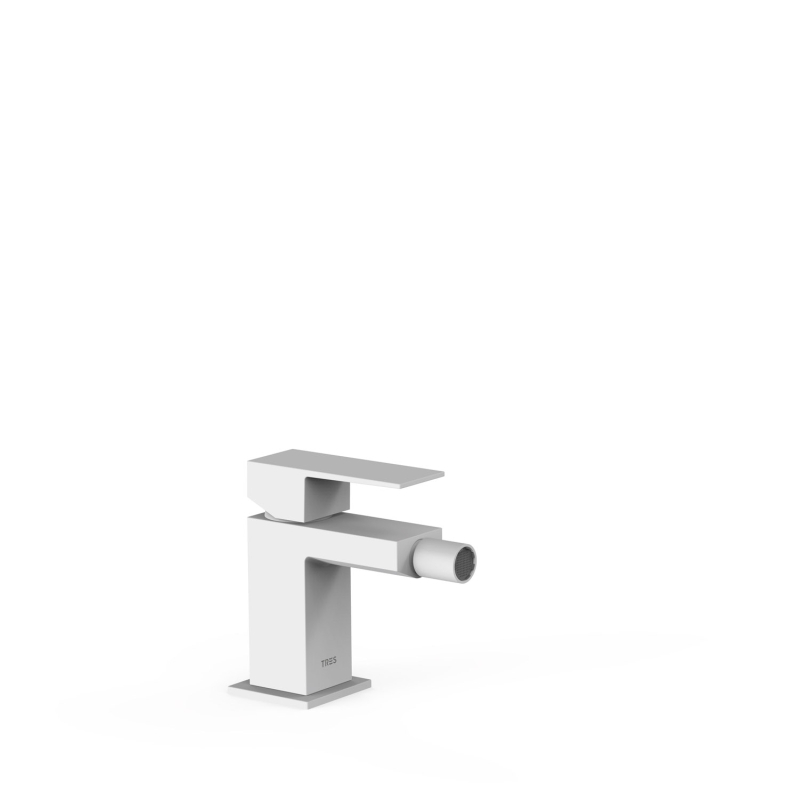 Bateria jednouchwytowa do bidetu CUADRO biel matowa TRES 00612001BM