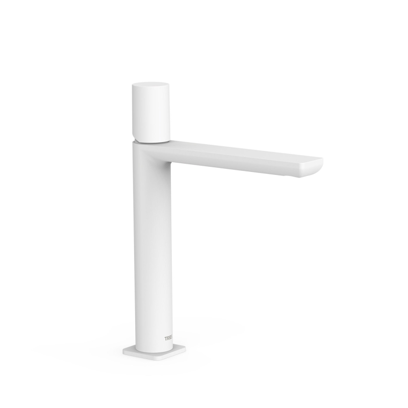 Wysoka bateria jednouchwytowa umywalkowa LOFT biel matowa TRES 20020304BM