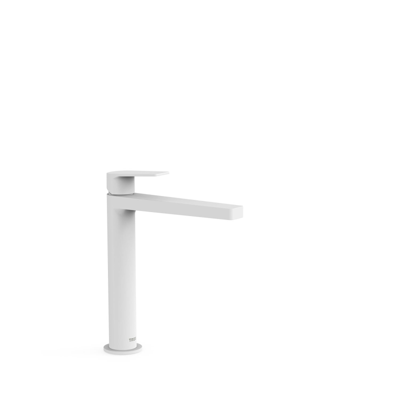 Wysoka bateria jednouchwytowa umywalkowa PROJECT-TRES biel matowa TRES 21120301BM